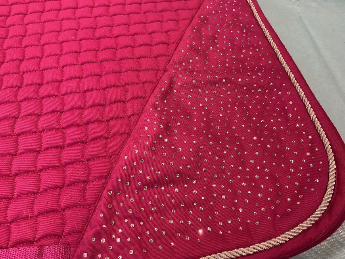 English Saddle Pad Pink Full