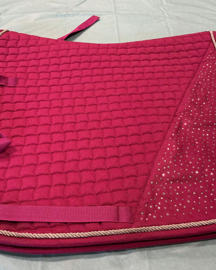 English Saddle Pad Pink Full 