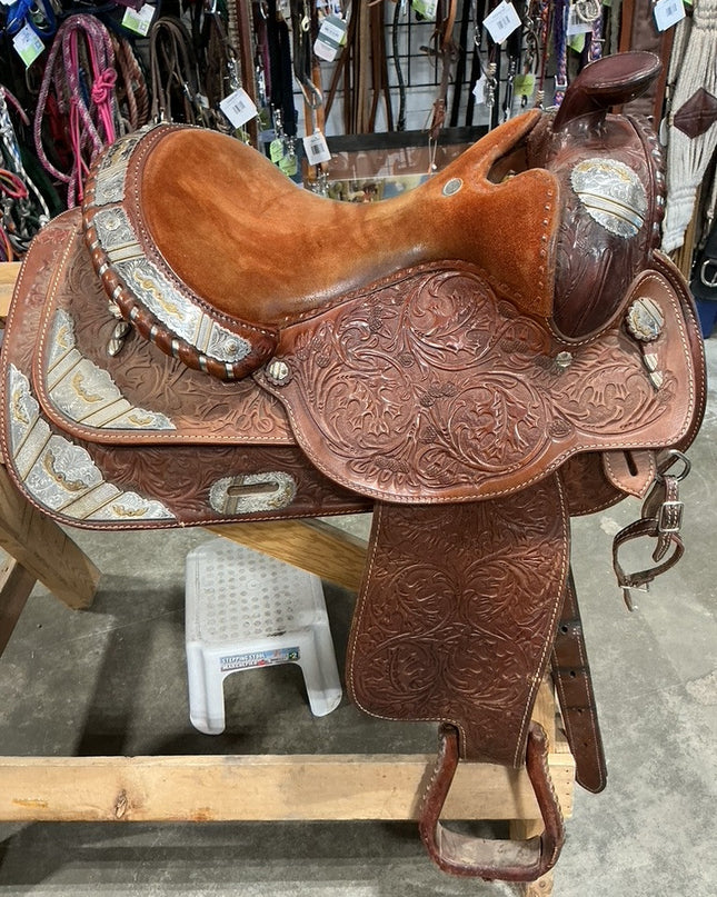 Western Saddle 15.5" G8" Silver Royal 