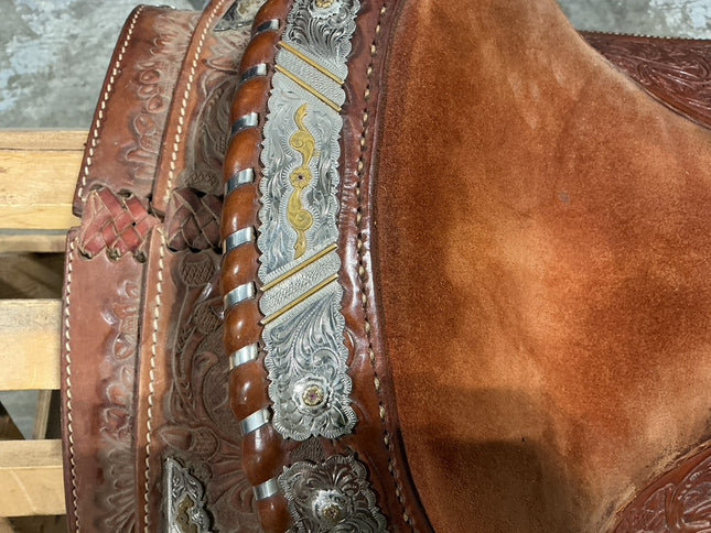 Western Saddle 15.5" G8" Silver Royal 