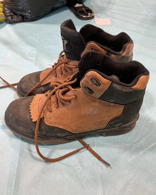 Ropers HorseShoe Black/Tan 10