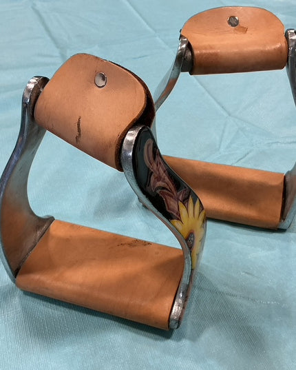Western Stirrups with Sunflowers 