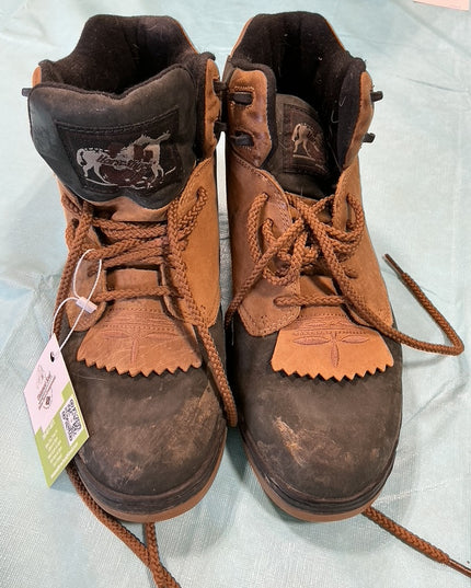 Ropers HorseShoe Black/Tan 10