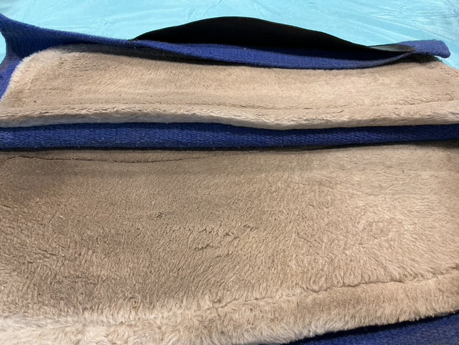 Western Saddle Pad 33X34 Blue/Fleece 