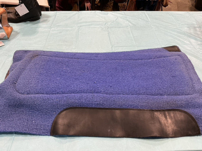 Western Saddle Pad 33X34 Blue/Fleece 