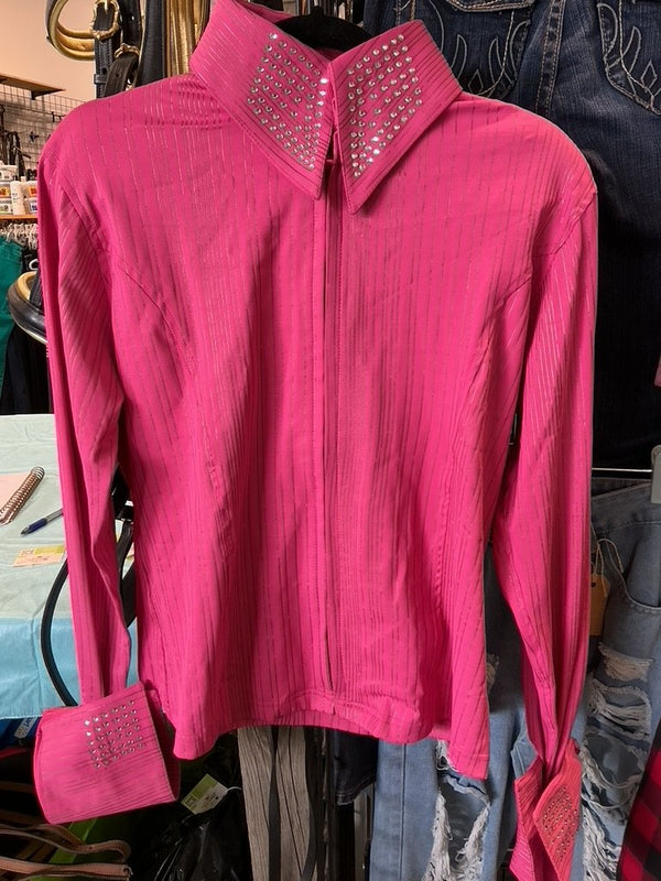 Western Shirt – TuffRider, Hot Pink, Large | Used, Good
