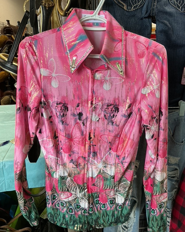 Western Shirt Pink Rhinestones