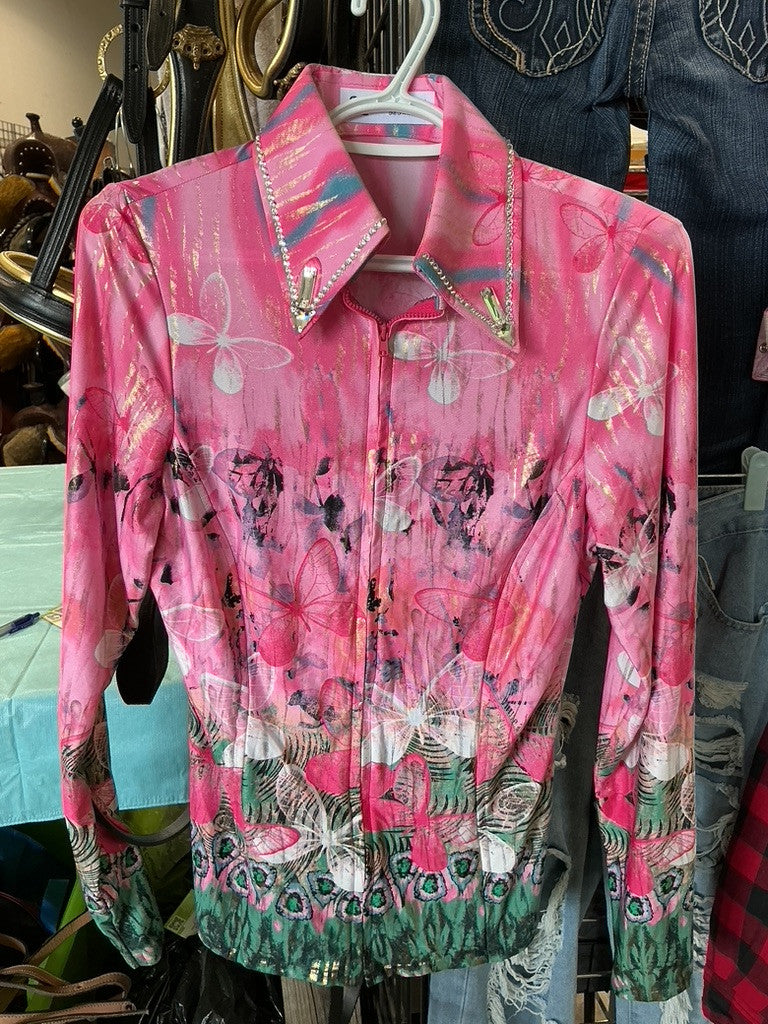 Western Shirt Pink Rhinestones