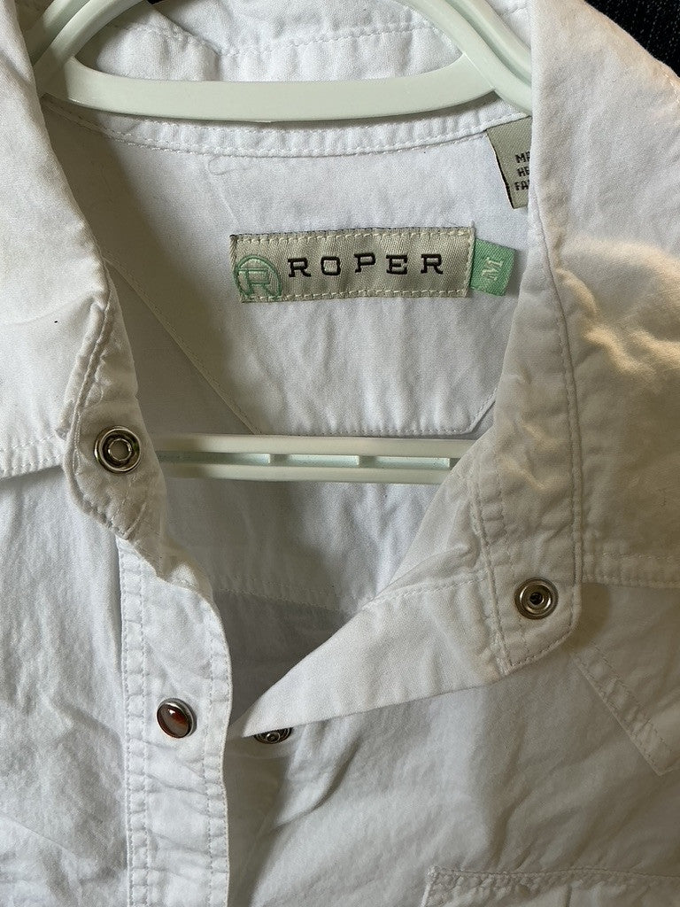 Western Shirt Med White Roper