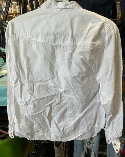 Western Shirt Med White Roper 