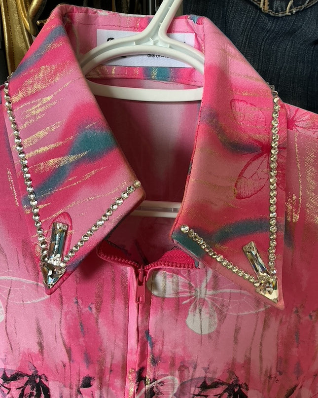 Western Shirt Pink Rhinestones