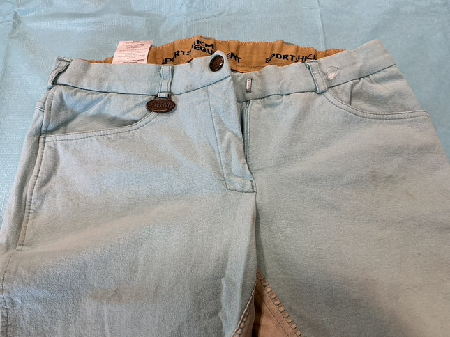 Breeches 28 Light tan /Blue