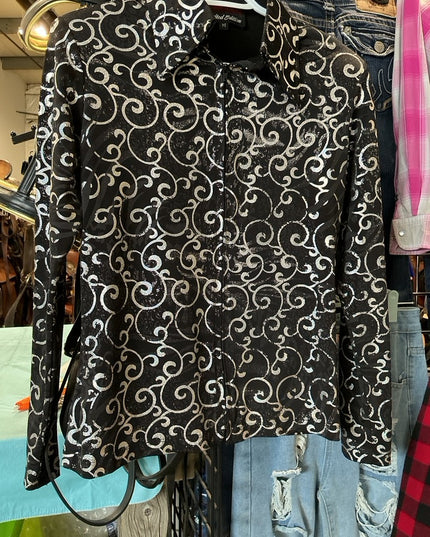 English Show Shirt Med Black/Silver