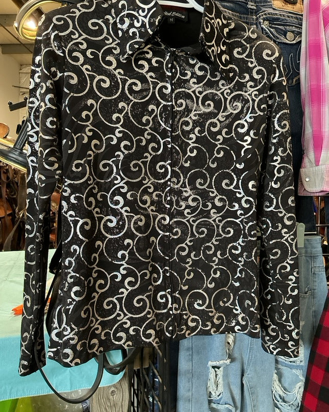 English Show Shirt Med Black/Silver