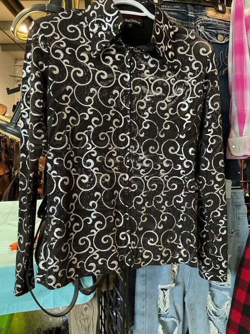 English Show Shirt – Black/Silver, Medium | Used, Good