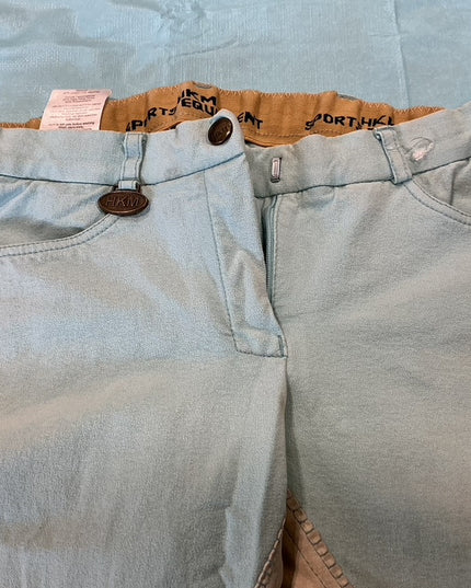 Breeches 28 Light tan /Blue