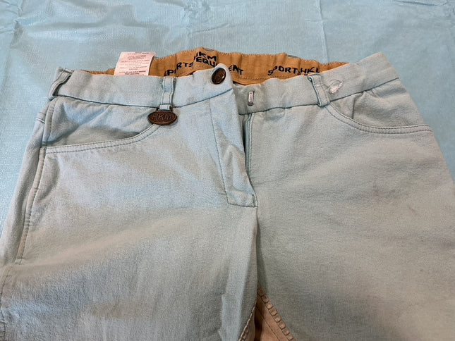 Breeches 28 Light tan /Blue