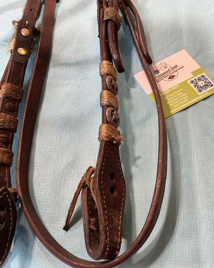 Western Headstall Star Accents & Rawhide