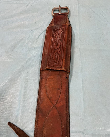 Back Cinch Brown Leather Tooled 36"