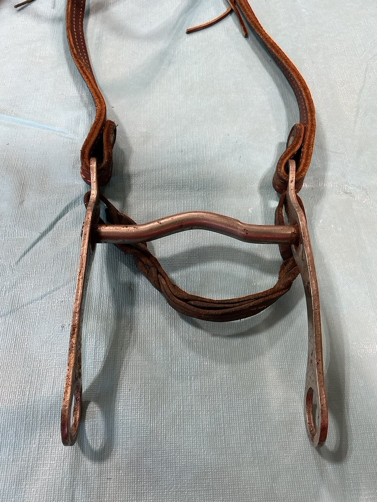 Western Headstall Brown Bit 5"
