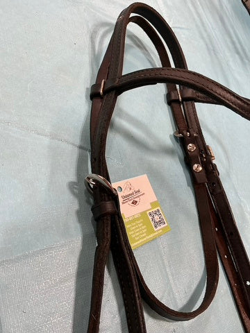 Western Headstall Dark Soft Leather 