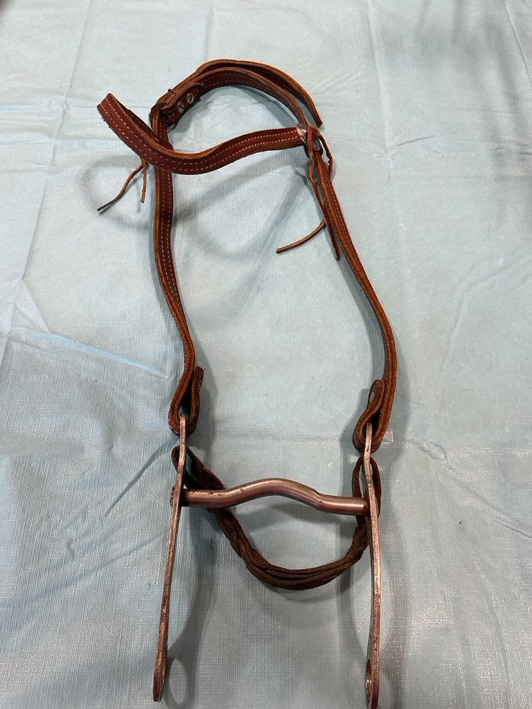 Western Headstall Brown Bit 5"