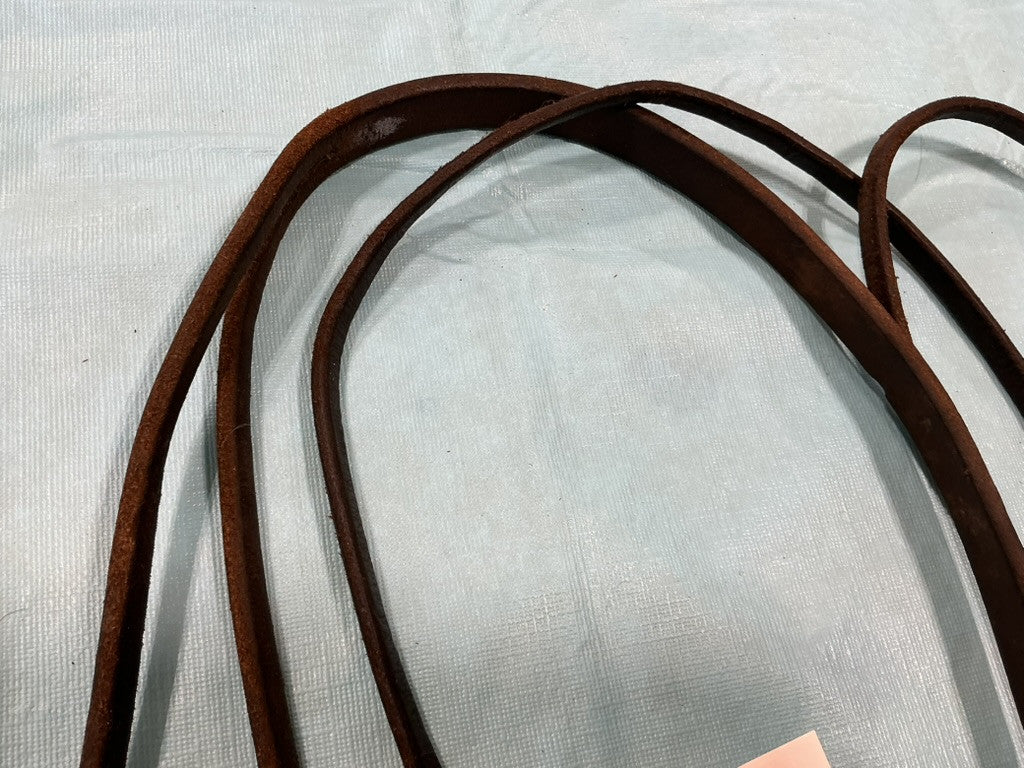 Western Reins Draw Brown Leather