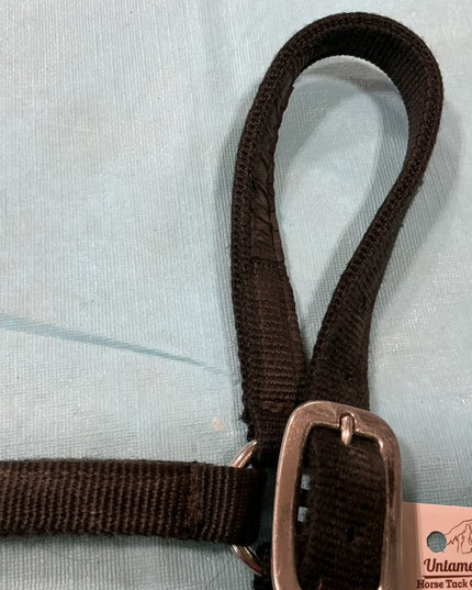 Halter Black Nylon Weanling