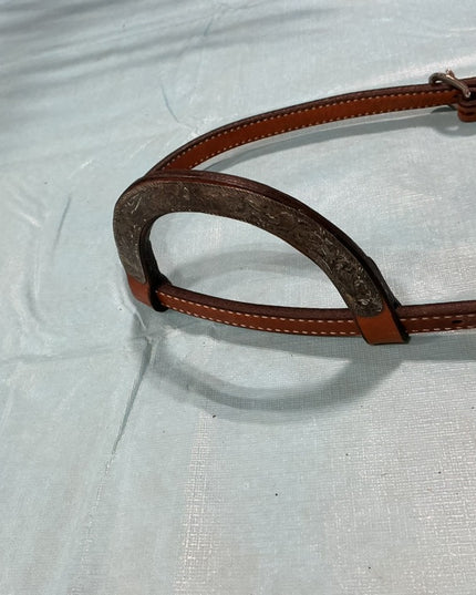 Western Headstall Show1ear Brown/Silver