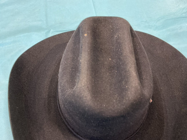 Cowboy Hat Black Felt 5X 7 1/8"