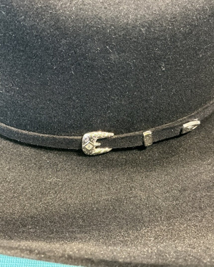 Cowboy Hat Black Felt 5X 7 1/8"