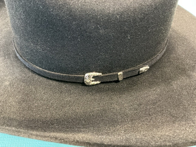 Cowboy Hat Black Felt 5X 7 1/8"