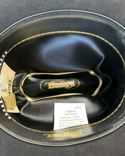 Cowboy Hat Black Felt 20X 7 5/6"