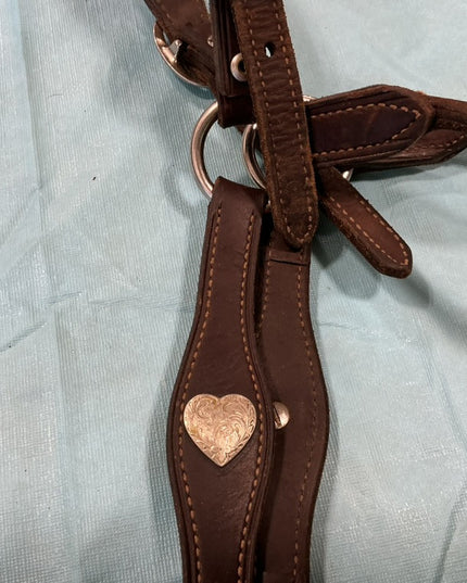 Halter Leather Show Brown/Silver