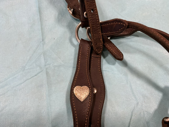 Halter Leather Show Brown/Silver
