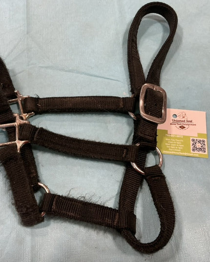 Halter Black Nylon Weanling