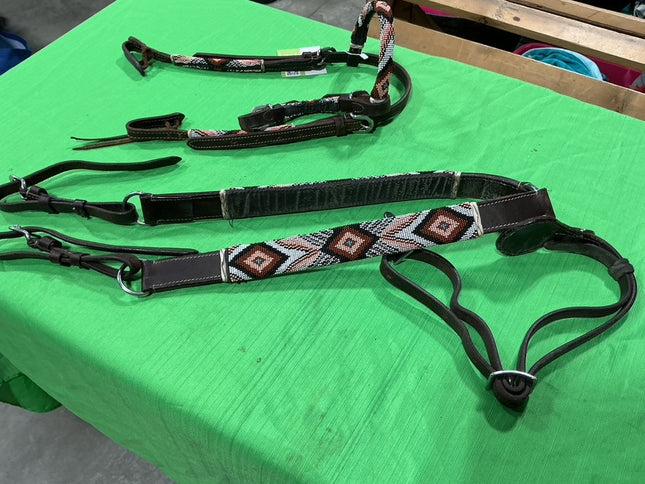 Western Headstall & Breast Collar Beaded Pony