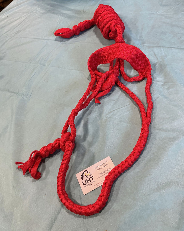Halter Red Flat Braided Mule Tape 