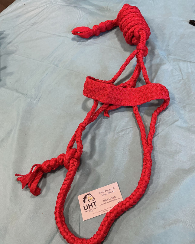 Halter Red Flat Braided Mule Tape 