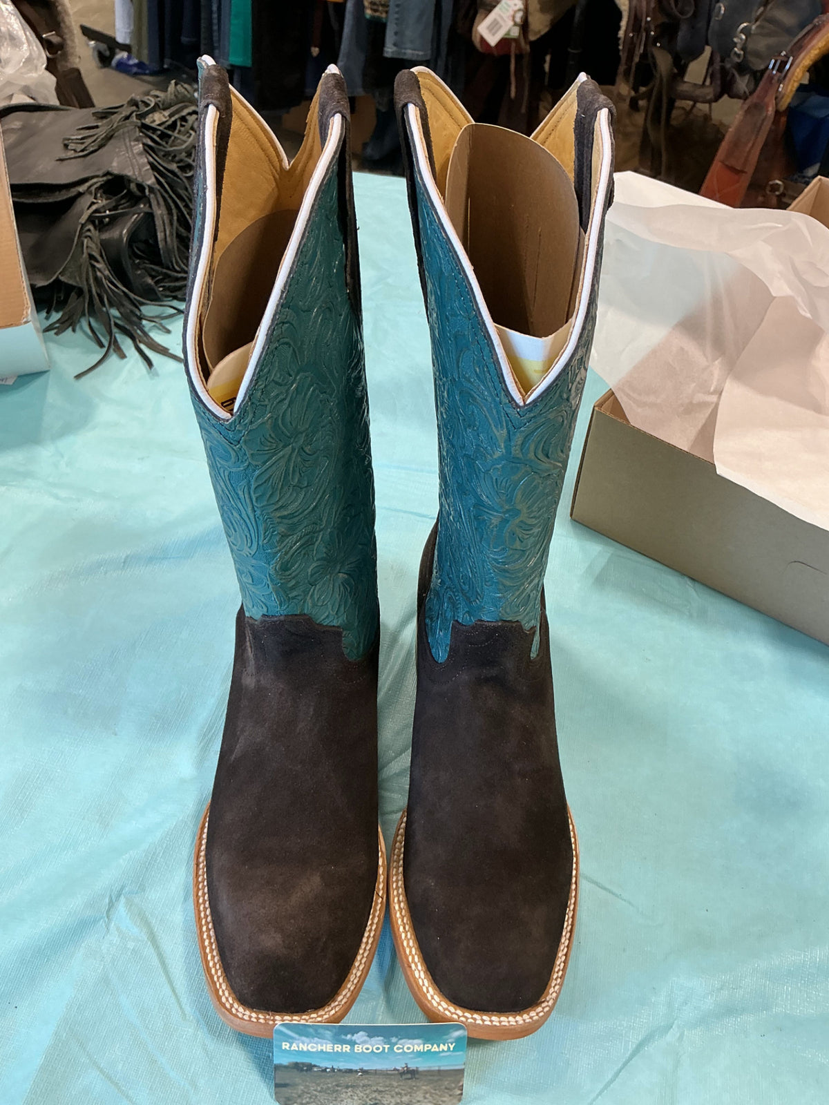 Cowboy Boots Rancher Brand 10 teal