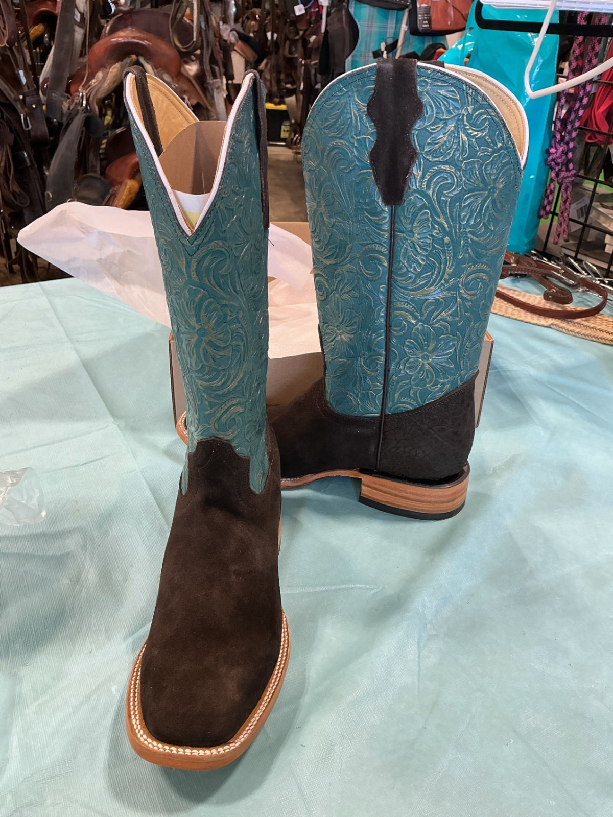 Cowboy Boots Rancher Brand 10 teal
