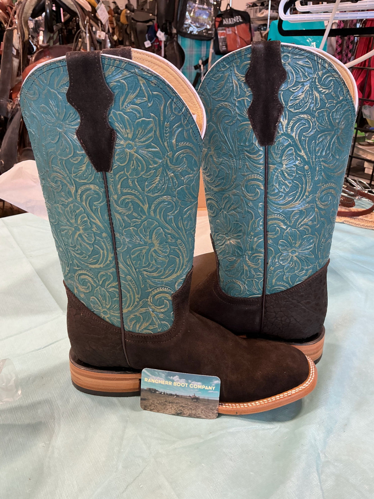 Cowboy Boots Rancher Brand 10 teal