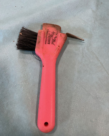 Hoof Pick with Brush Pink 