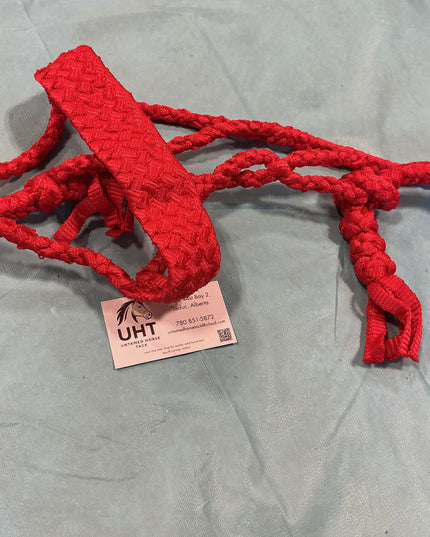 Halter Red Flat Braided Mule Tape 