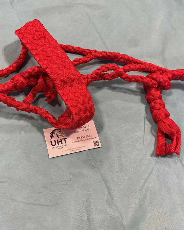 Halter Red Flat Braided Mule Tape 