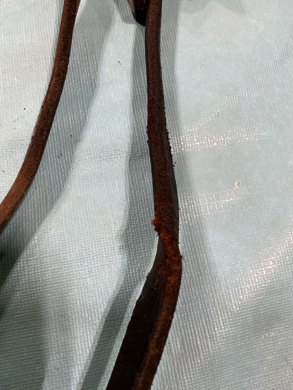 Western Reins  Brown Leather Split  (very worn)