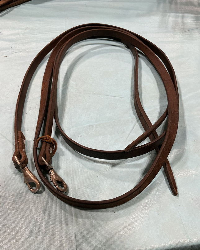 Reins Split Western Brown Leather