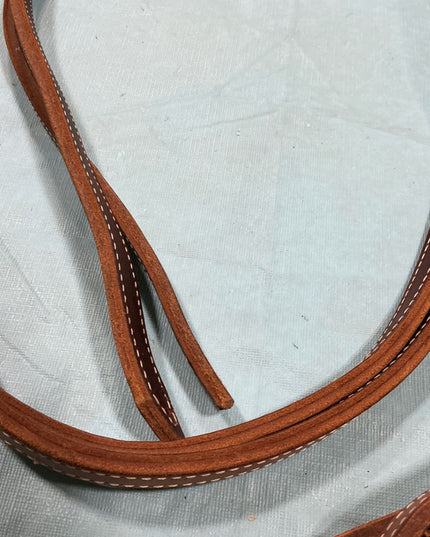 Reins Western Split Dbl Ply 5/8 x 8' with Water Ties