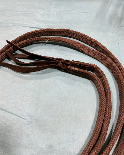 Reins Western Split Brown Nylon