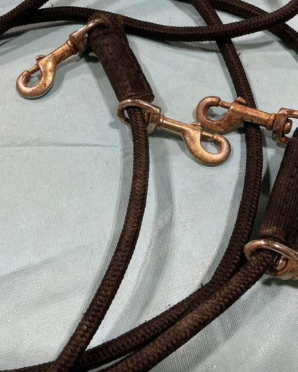 Draw Reins Black Nylon